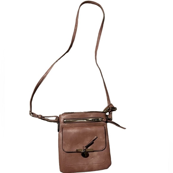 EMPERIA Vegan Crossbody Bag, NWOT, Lovely Rosy Beige Color, Stylish - Picture 1 of 3